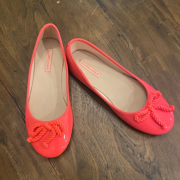 Zara Other - Zara girls neon pink flats